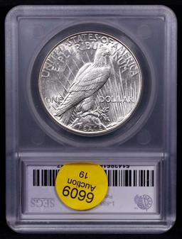 ***Auction Highlight*** 1927-s Peace Dollar $1 Graded ms63+ By SEGS (fc)