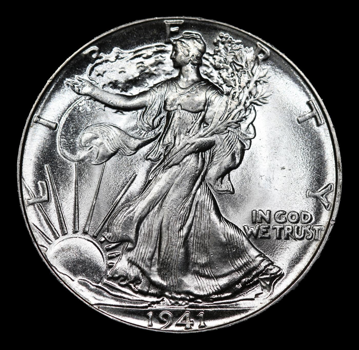 1941-p Walking Liberty Half Dollar 50c Grades Choice Unc