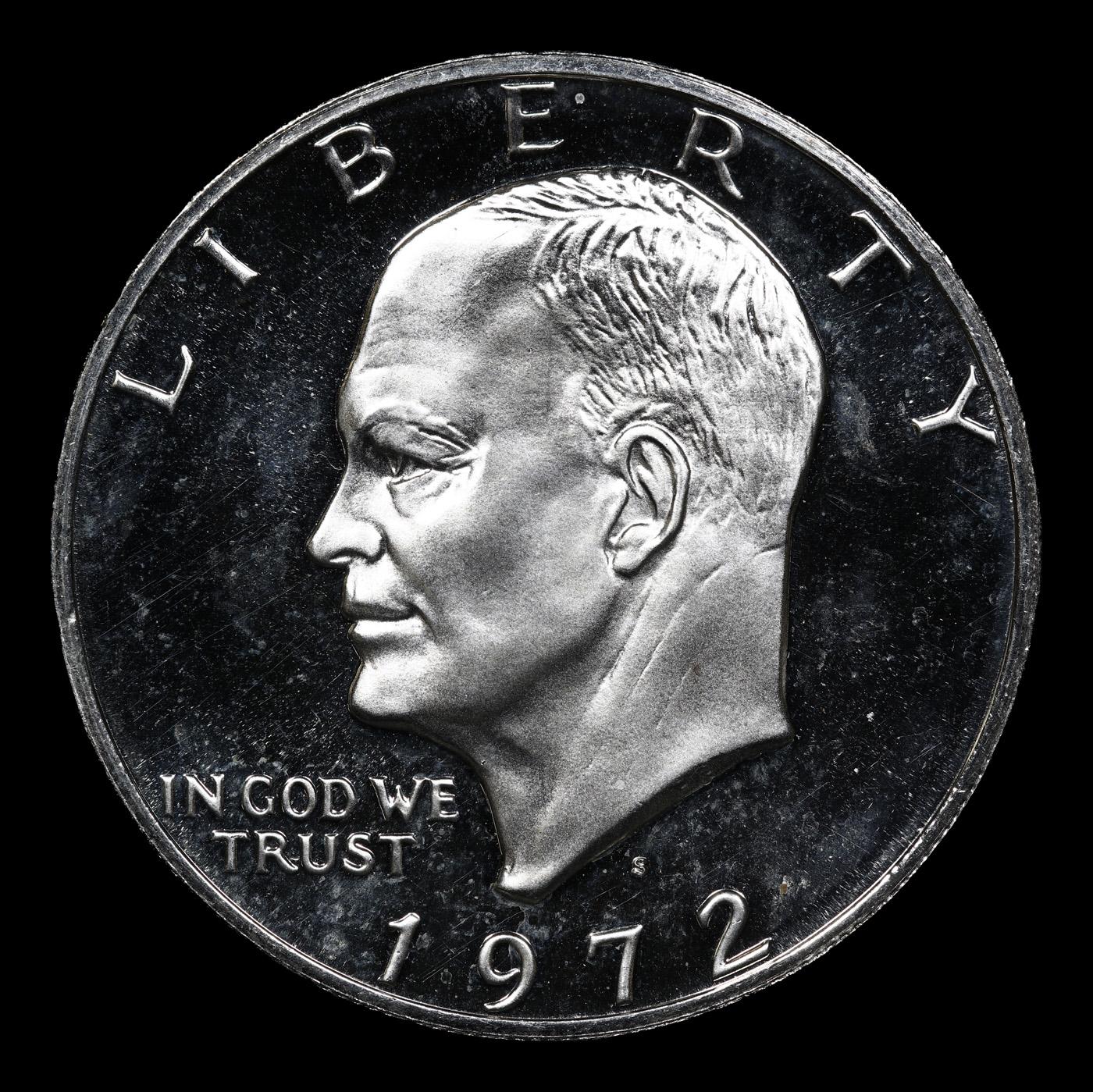Proof 1972-s Silver Eisenhower Dollar $1 Graded pr70 dcam By SEGS