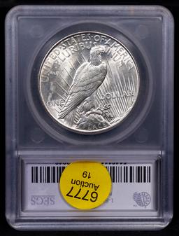 ***Auction Highlight*** 1935-p Peace Dollar $1 Graded ms65+ BY SEGS (fc)