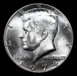 1974-p Kennedy Half Dollar Near Top Pop! 50c Graded ms66+ BY SEGS