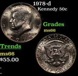 1978-d Kennedy Half Dollar 50c Grades GEM+ Unc