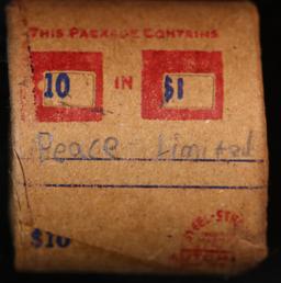 *Uncovered Hoard* - Covered End Roll - Marked "Peace Limited" - Weight shows x10 Coins (FC)