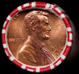 CRAZY Penny Wheel Buy THIS 1974-s solid Red BU Lincoln 1c roll & get 1-10 BU Red rolls FREE WOW