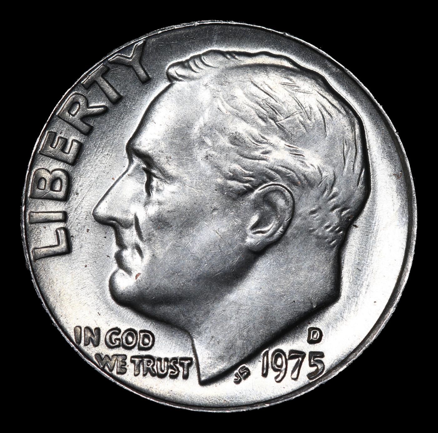 1975-d Roosevelt Dime 10c Grades GEM++ Unc