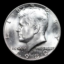 1980-d Kennedy Half Dollar 50c Grades GEM++ Unc