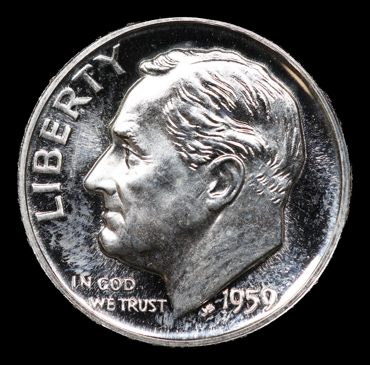 Proof 1959 Roosevelt Dime TOP POP! 10c Graded pr69 cam BY SEGS