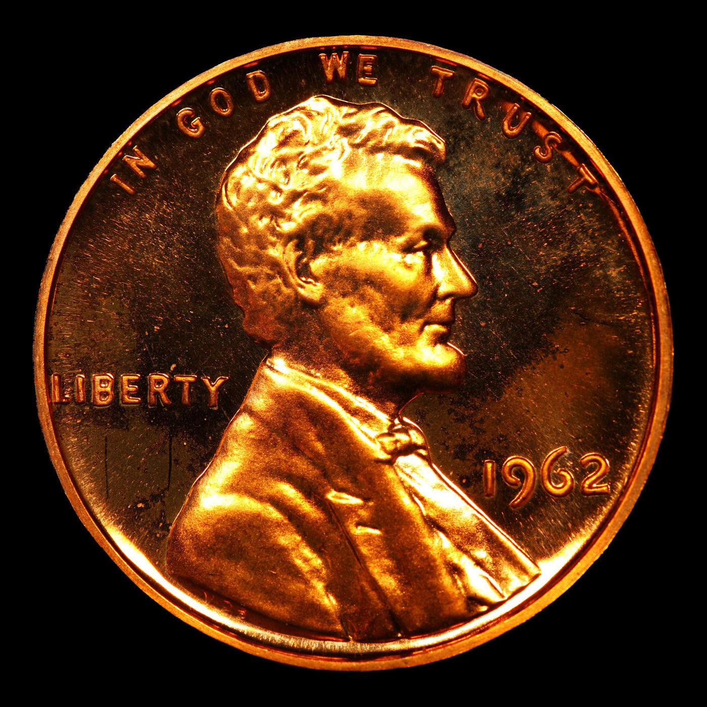 Proof 1962 Lincoln Cent TOP POP! 1c Graded pr69 rd cam BY SEGS