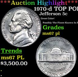 ***Auction Highlight*** 1970-d Jefferson Nickel TOP POP! 5c Graded ms67 pl BY SEGS (fc)