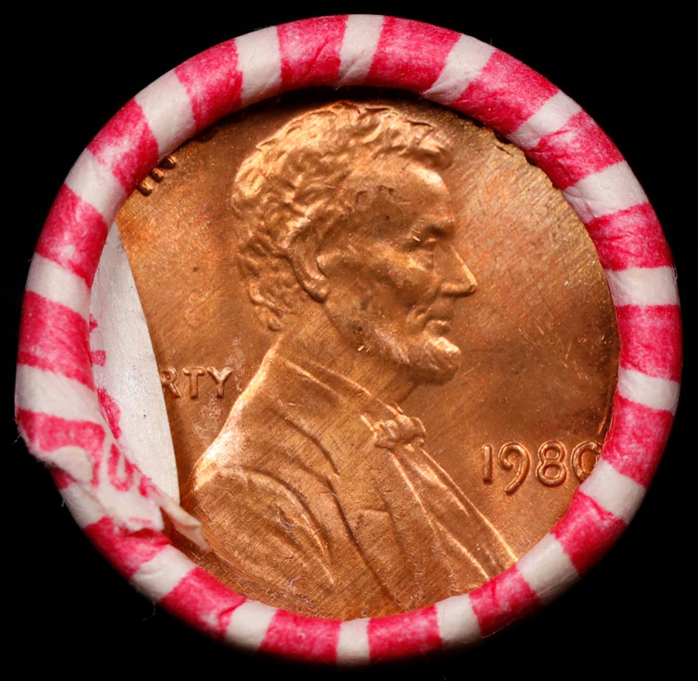 CRAZY Penny Wheel Buy THIS 1980-p solid Red BU Lincoln 1c roll & get 1-10 BU Red rolls FREE WOW