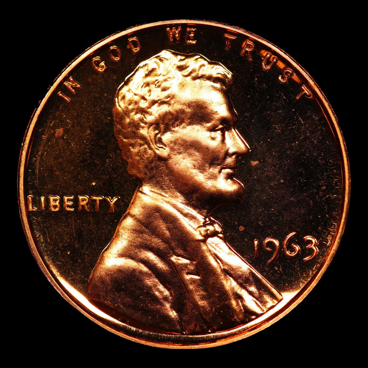 Proof 1963 Lincoln Cent TOP POP! 1c Graded pr69 rd dcam BY SEGS