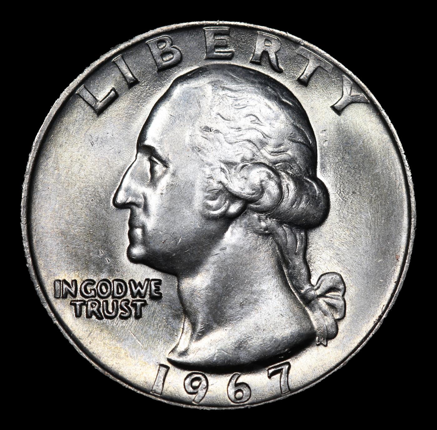 ***Auction Highlight*** 1967-p Washington Quarter Near Top Pop! 25c Graded ms67+ By SEGS (fc)