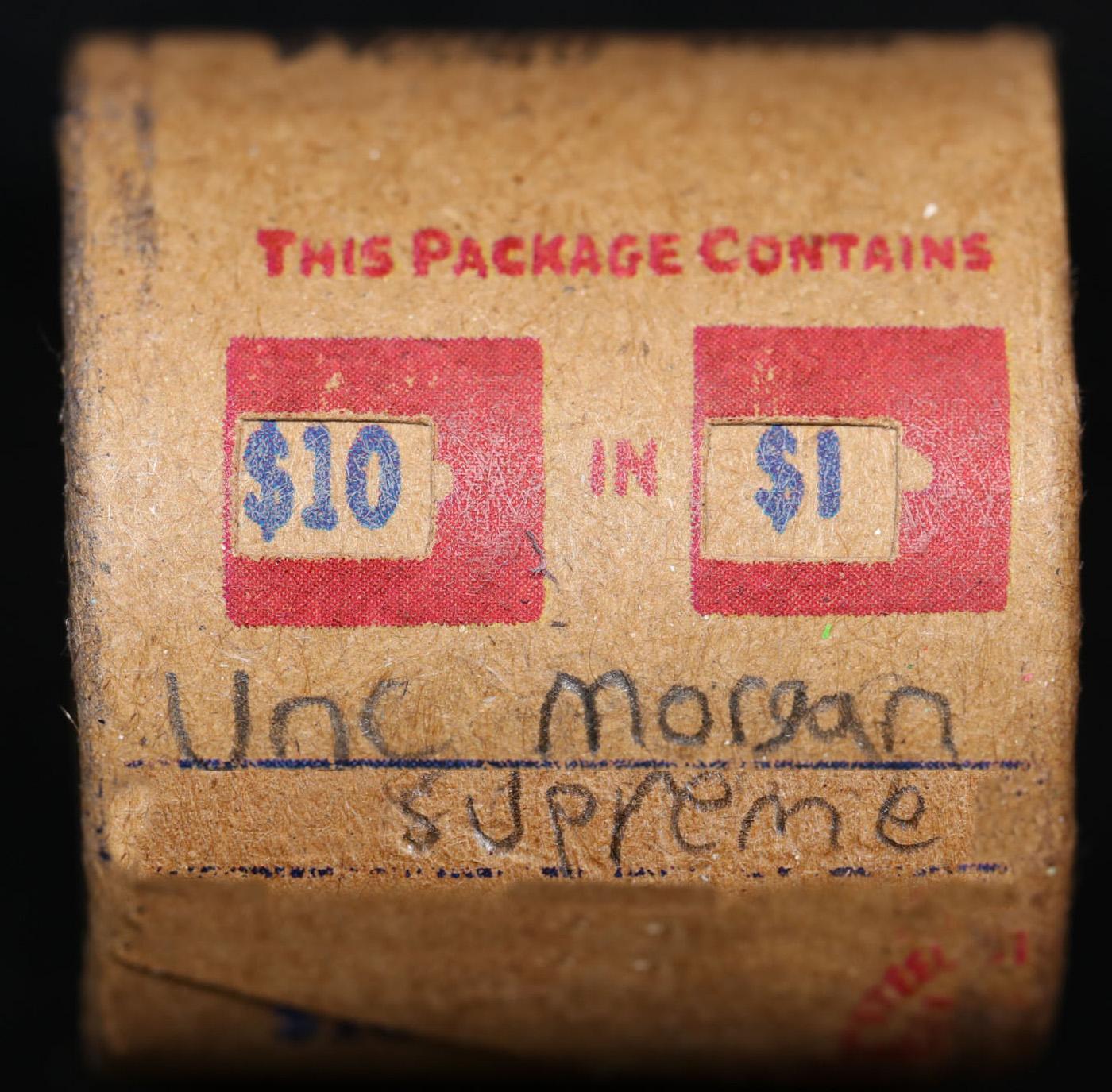*EXCLUSIVE* x10 Morgan Covered End Roll! Marked "Unc Morgan Premium"! - Huge Vault Hoard  (FC)