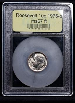 ***Auction Highlight*** 1975-d Roosevelt Dime Near Top Pop! 10c Graded Gem++ Full Bands BY USCG (fc)