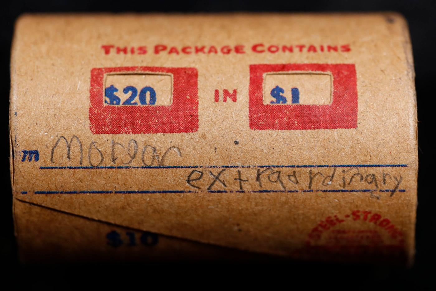 High Value! - Covered End Roll - Marked " Morgan Extraordinary" - Weight shows x20 Coins (FC)