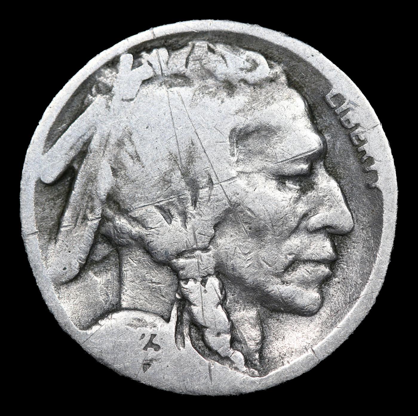 1923-s Buffalo Nickel 5c Grades vg details