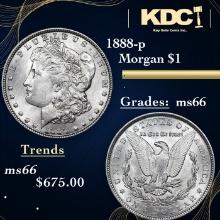 1888-p Morgan Dollar $1 Grades GEM+ Unc