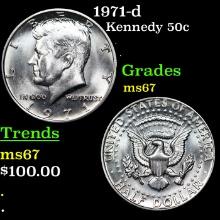 1971-d Kennedy Half Dollar 50c Grades GEM++ Unc