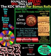 CRAZY Penny Wheel Buy THIS 1971-p solid Red BU Lincoln 1c roll & get 1-10 BU Red rolls FREE WOW