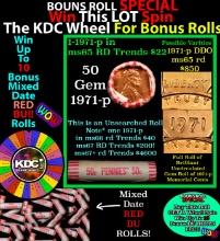 CRAZY Penny Wheel Buy THIS 1971-p solid Red BU Lincoln 1c roll & get 1-10 BU Red rolls FREE WOW