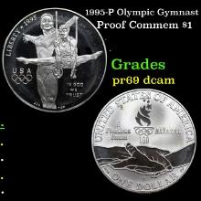 Proof 1995-P Olympic Gymnast Modern Commem Dollar 1 Grades GEM++ Proof Deep Cameo