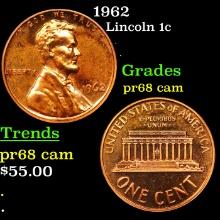 Proof 1962 Lincoln Cent 1c Grades GEM++ Proof Cameo