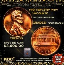 ***Auction Highlight*** 1965 SMS Lincoln Cent TOP POP! 1c Graded sp67 rd cam BY SEGS (fc)