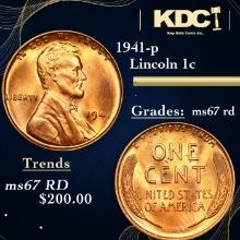 1941-p Lincoln Cent 1c Grades GEM++ Unc RD