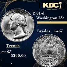 1981-d Washington Quarter 25c Grades GEM++ Unc