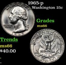 1965-p Washington Quarter 25c Grades GEM+ Unc