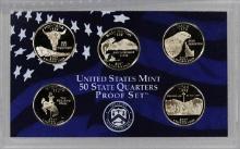 2007 United States Quarters Proof Set - 5 pc set No Outer Box