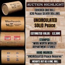 *EXCLUSIVE* Hand Marked "Unc Peace Reserve," x20 coin Covered End Roll! - Huge Vault Hoard  (FC)