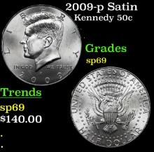 2009-p Satin Kennedy Half Dollar 50c Graded sp69 By SEGS