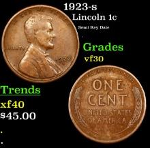 1923-s Lincoln Cent 1c Grades vf++