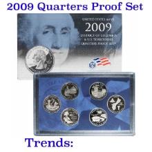 2009 United States Quarters District of Columbia and U.S. Territories Proof Set - 6 pc set