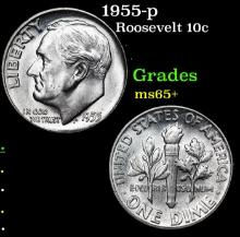 1955-p Roosevelt Dime 10c Grades GEM+ Unc