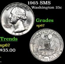 1965 SMS Washington Quarter 25c Grades sp67