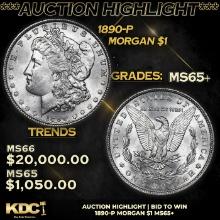 ***Auction Highlight*** 1890-p Morgan Dollar 1 Grades GEM+ Unc (fc)