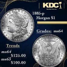 1885-p Morgan Dollar 1 Grades Choice Unc