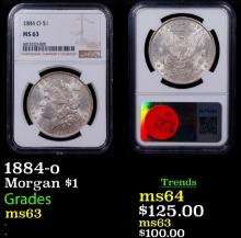 NGC 1884-o Morgan Dollar $1 Graded ms63 By NGC