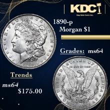 1890-p Morgan Dollar 1 Grades Choice Unc