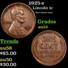 1925-s Lincoln Cent 1c Grades Select AU