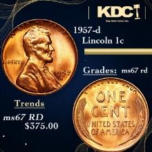 1957-d Lincoln Cent 1c Grades GEM++ Unc RD