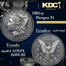 1885-p Morgan Dollar 1 Grades Choice Unc DMPL