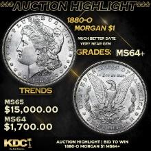 ***Auction Highlight*** 1880-o Morgan Dollar 1 Grades Choice+ Unc (fc)