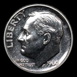 Proof 1960 Roosevelt Dime 10c Grades GEM++ Proof