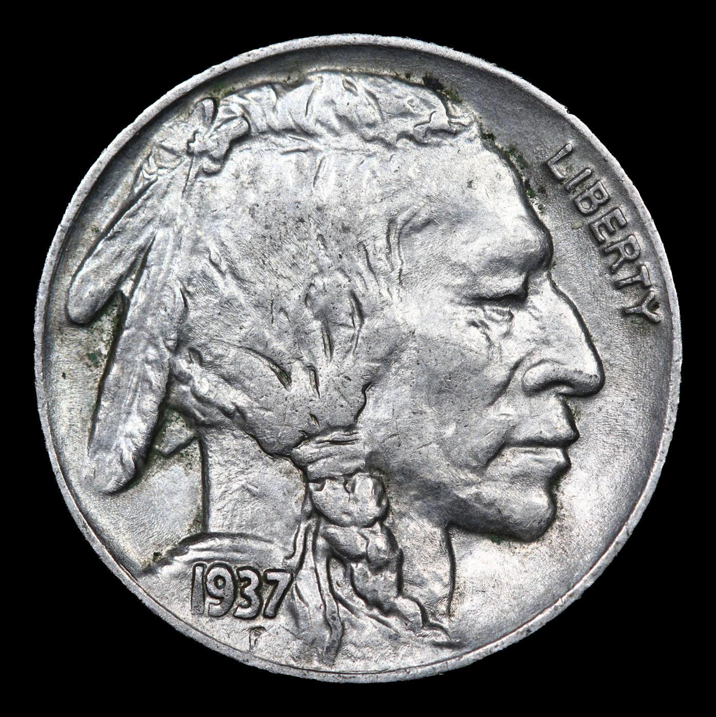 1937-p Buffalo Nickel 5c Grades Select Unc