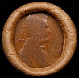 Lincoln Wheat Cent 1c Mixed Roll Orig Brandt McDonalds Wrapper, 1916-p end, Wheat other end