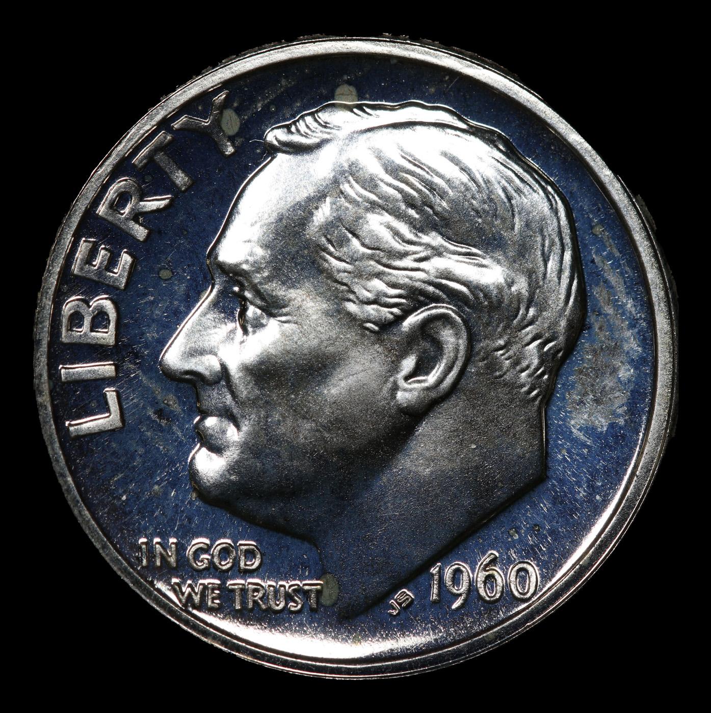 Proof 1960 Roosevelt Dime TOP POP! 10c Graded pr69 cam BY SEGS