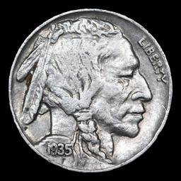 1935-p Buffalo Nickel 5c Grades Choice AU/BU Slider